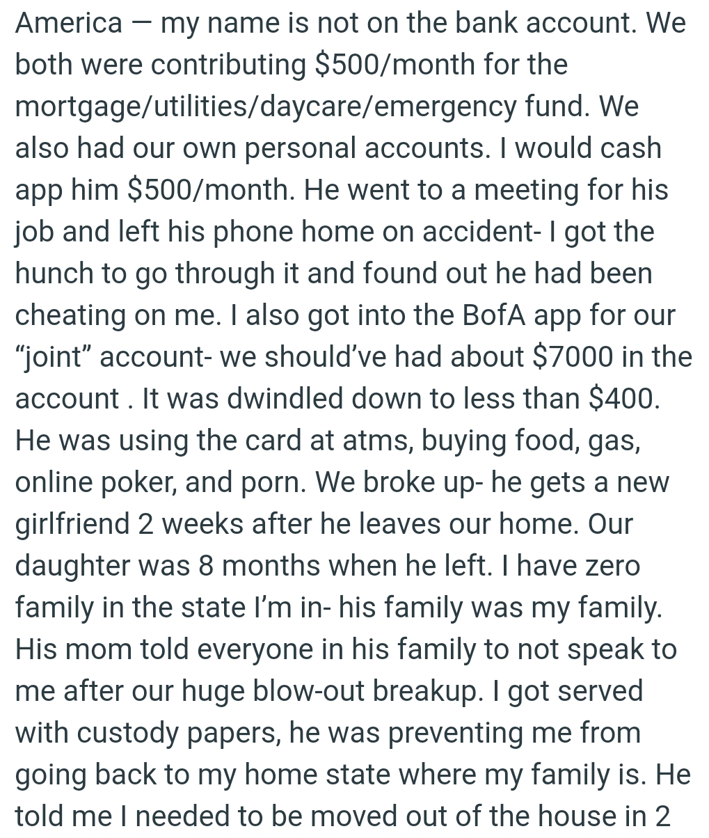 OP's boyfriend was using the card at atms, buying food, gas, online poker, and porn