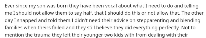 He mentioned that they have always commented on his parenting since his son was born, prompting him to finally speak up.