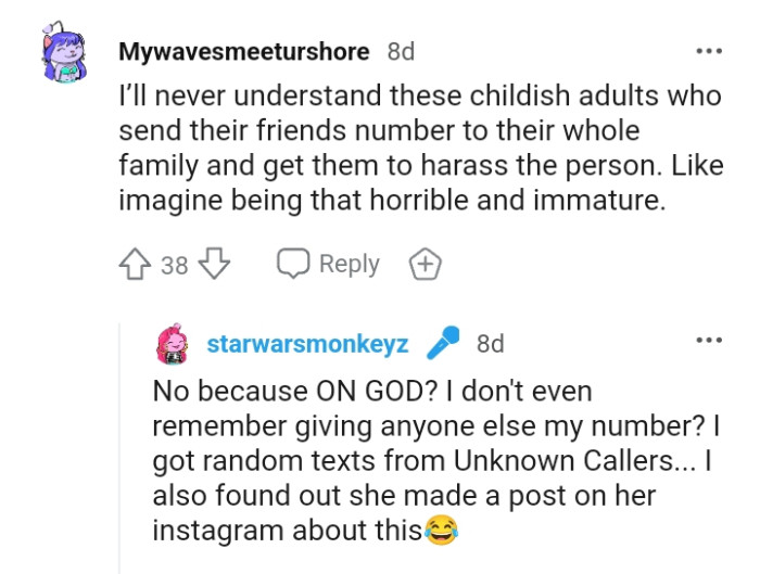 How can someone be that horrible and immature???