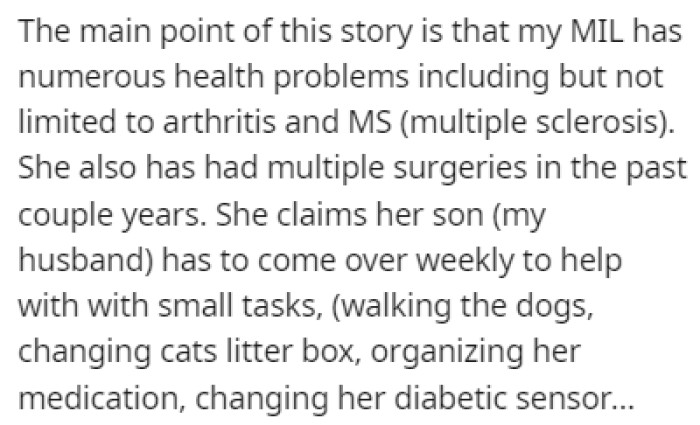 The MIL has a lot of health problems like arthritis and multiple sclerosis