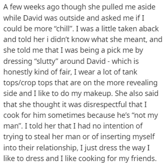 There were no issues between OP and Brianna until one day