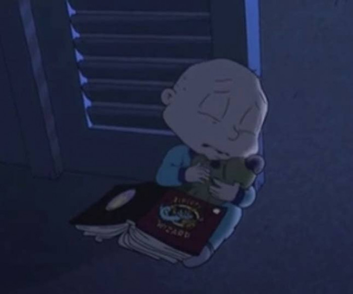 17. When Tommy gets upset because he feels that his parents are too busy for him in The Rugrats Movie