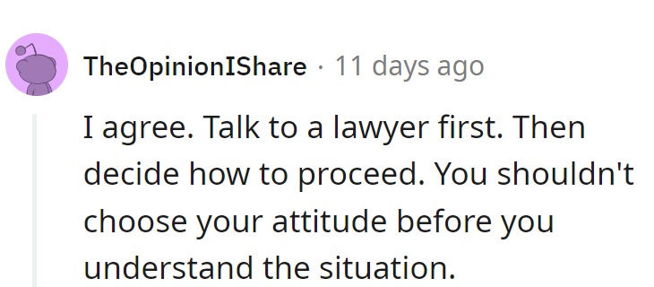 Legal counsel: the umbrella before the storm. Attitude follows understanding!