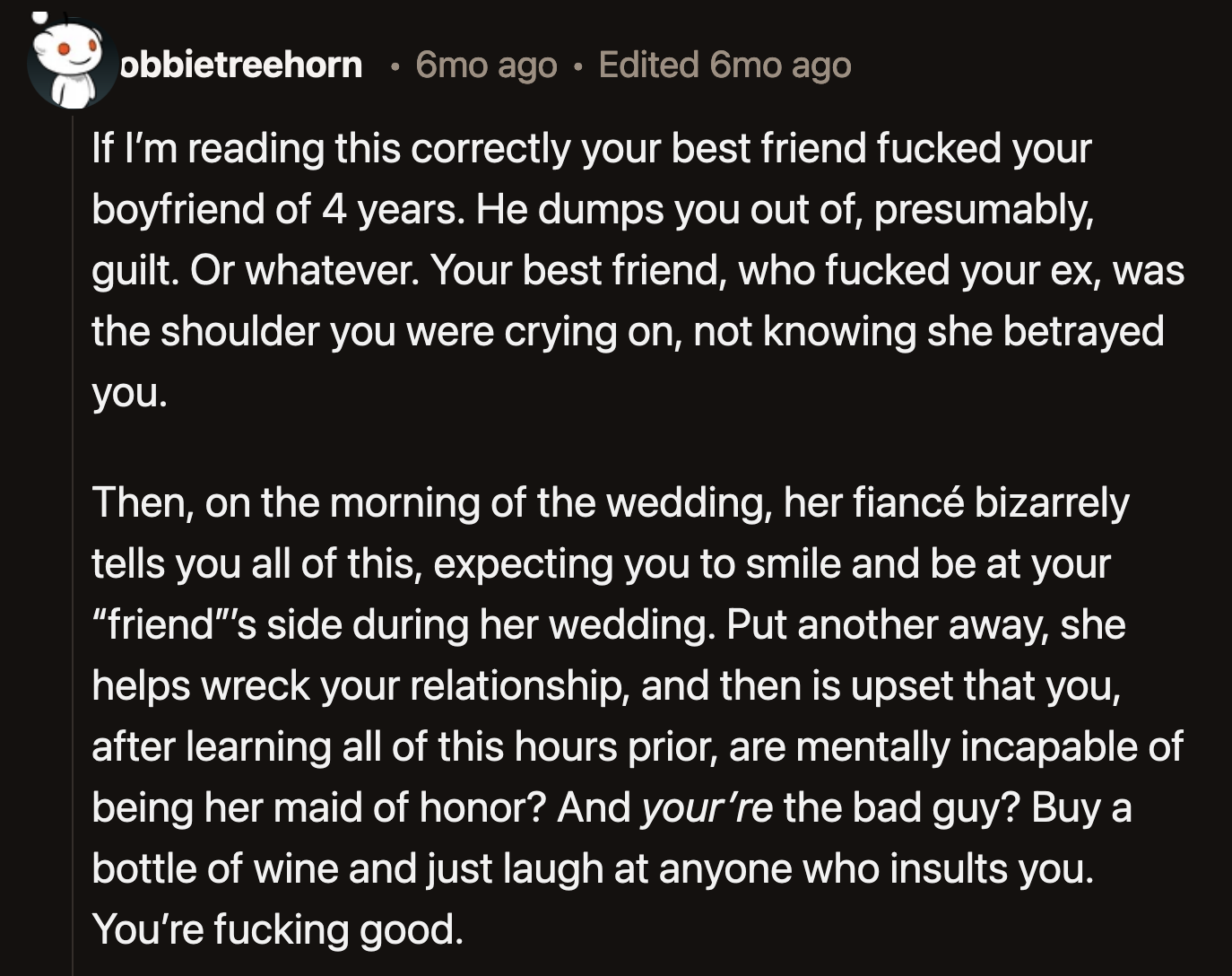 It's easier to blame OP. It's a lot harder to process that the people you associate with are terrible.