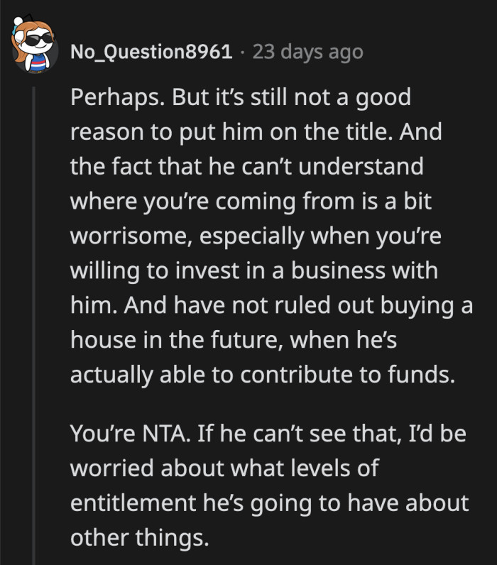 Why is he putting his foot down now?