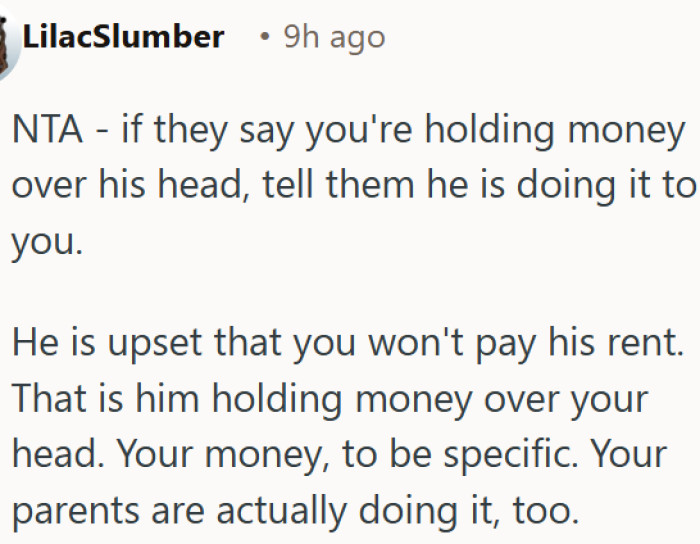 She refused to pay his rent, and suddenly, she's the villain in the story
