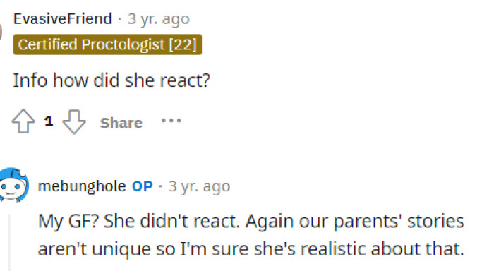 This really clears it up because if OP's girlfriend wasn't concerned, then neither should OP's mom.