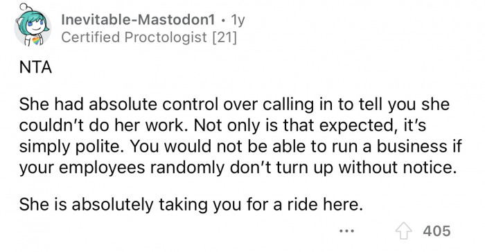 OP should tolerate this kind of behavior from their employees.
