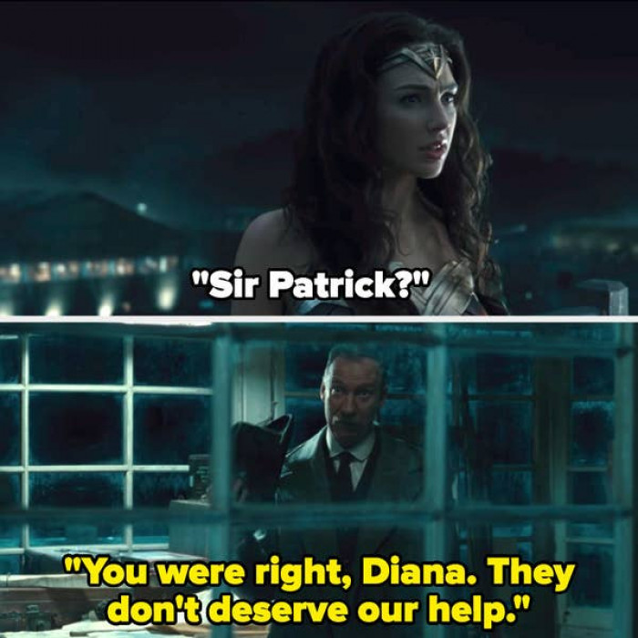 15. Wonder Woman - Sir Patrick was revealed to be Ares: