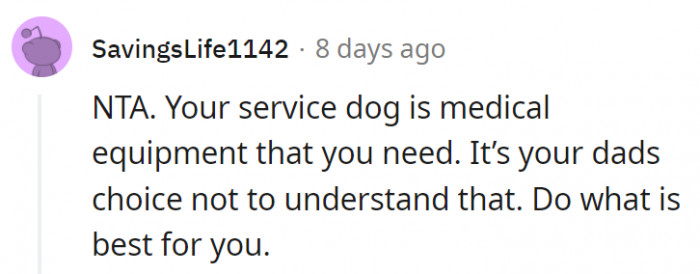 11. It's her parents' choice not to understand so they should deal with the consequences