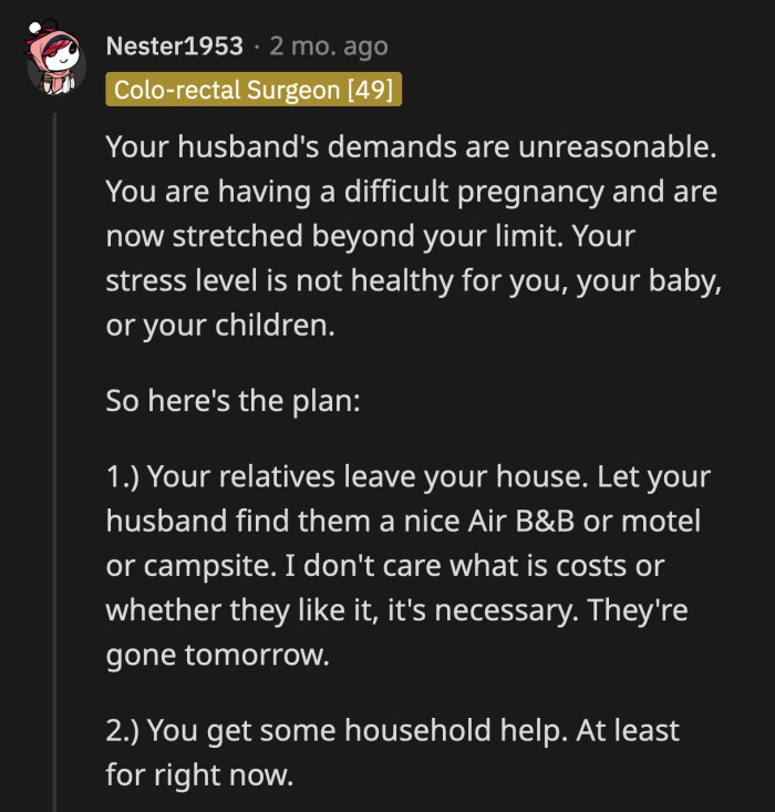 OP needs to establish boundaries stat.