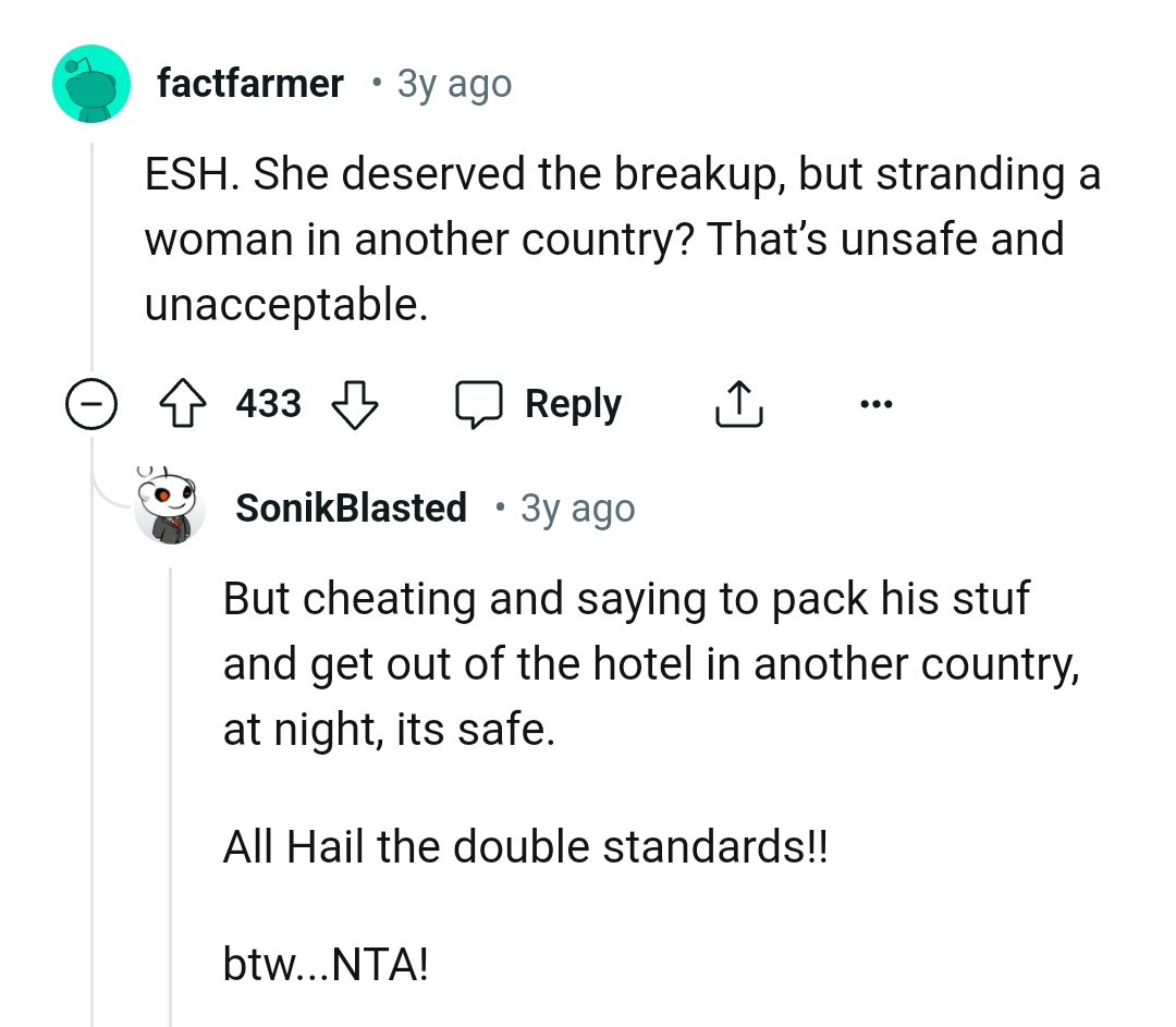 Let's head into the comments section and find out what other Redditors have to chirp into the story