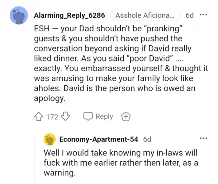 You embarrassed yourself and thought it was amusing