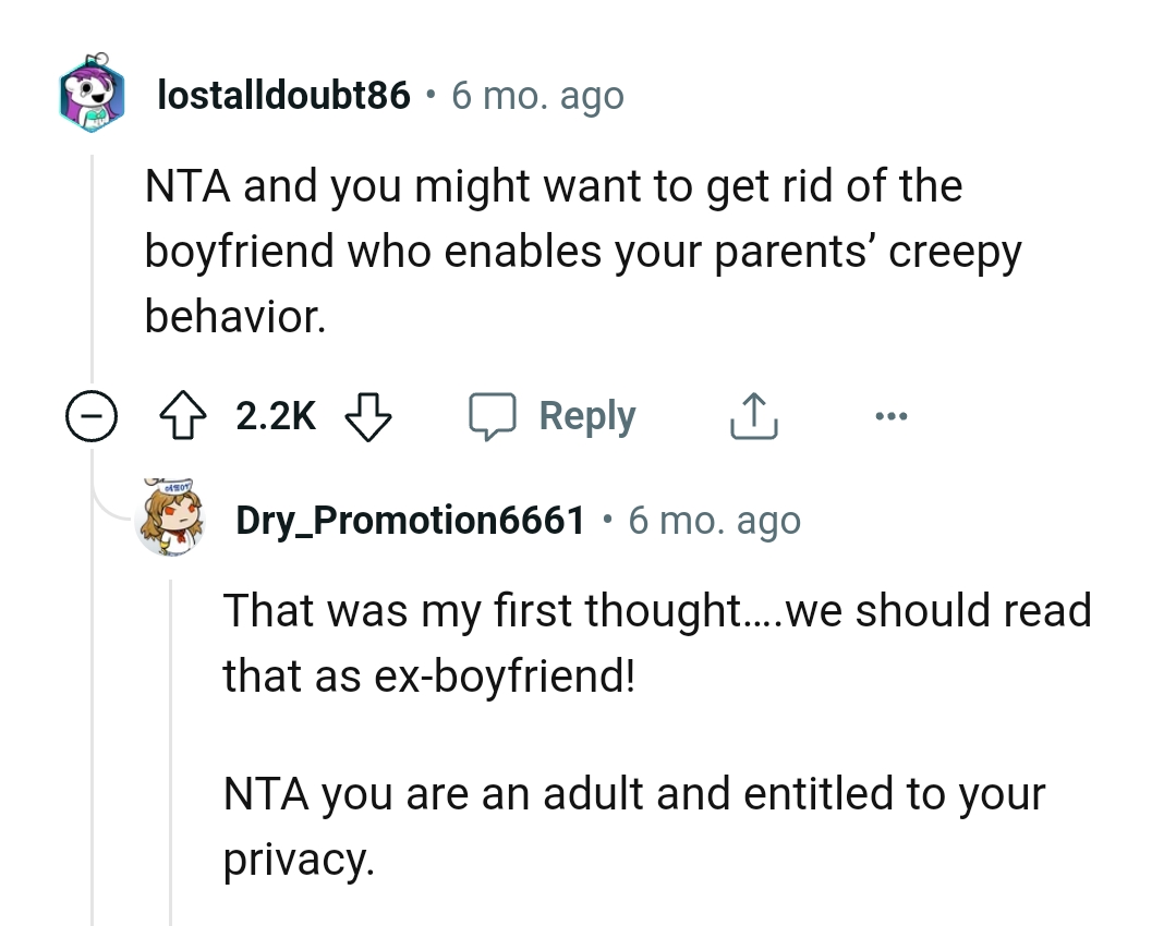 OP might want to get rid of this boyfriend