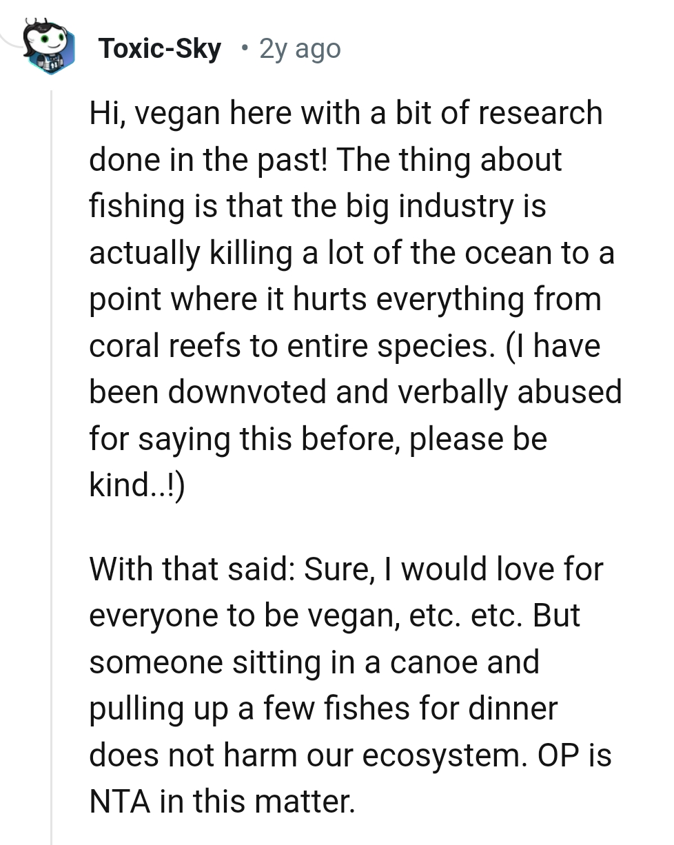 This comment is coming from a vegan who has done a bit of research