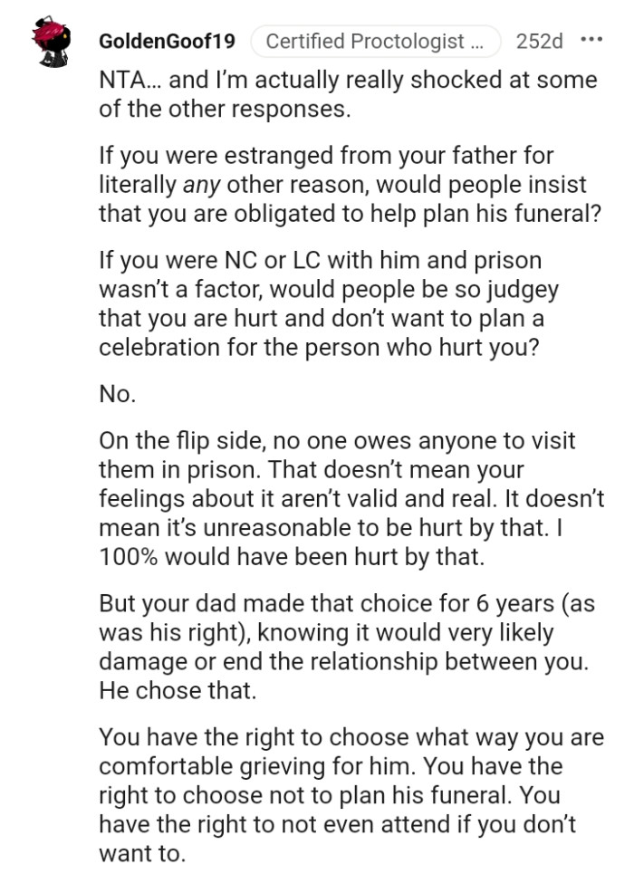 No one owes anyone prison visitations