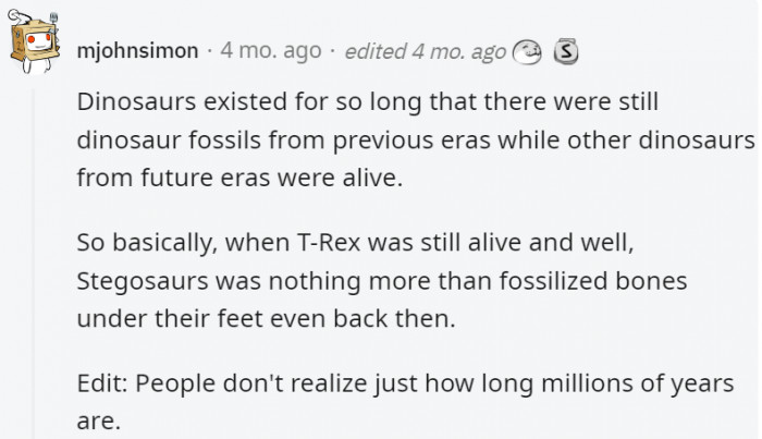 36. We often forget just how long even one year is when talking about dinos