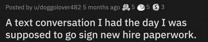 This is how OP's conversation with the boss went