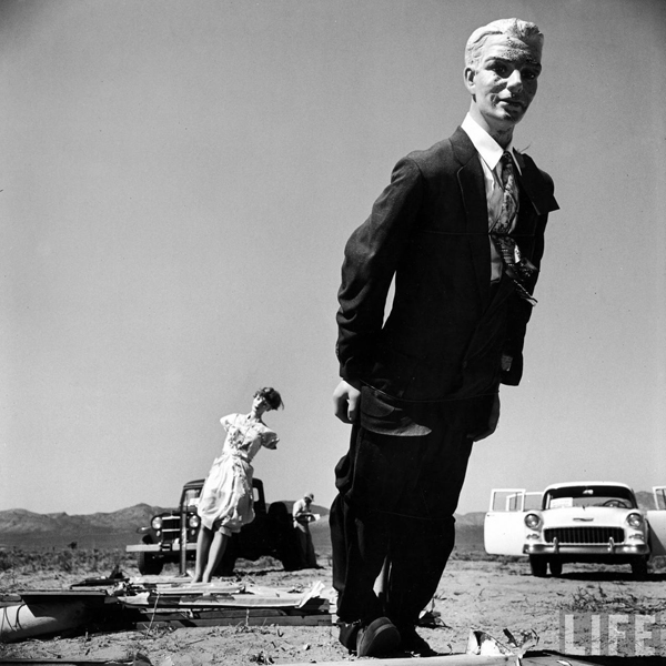 10. A mannequin from an atomic bomb test site in Nevada during the mid-50s.