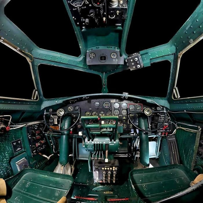 "B-17 Flying Fortress Cockpit."