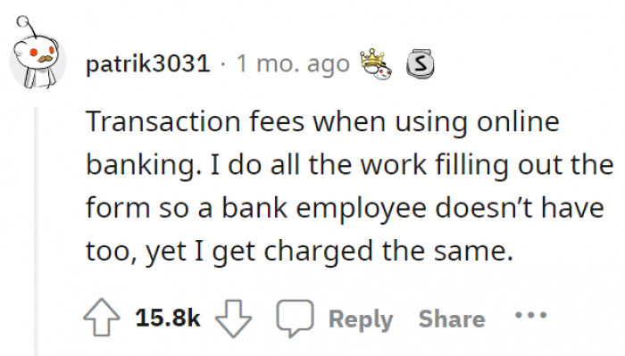 9. Online transaction fees are really getting too expensive.