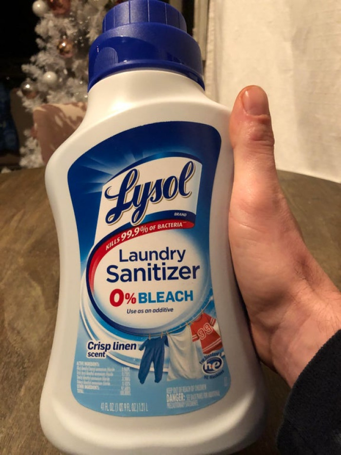 52. I asked my wife to pick up some bleach while she was out doing errands. Her exact words after I looked at this like WTF were: “It was a little pricey, but at least it smells good and not like all the other bleach.”