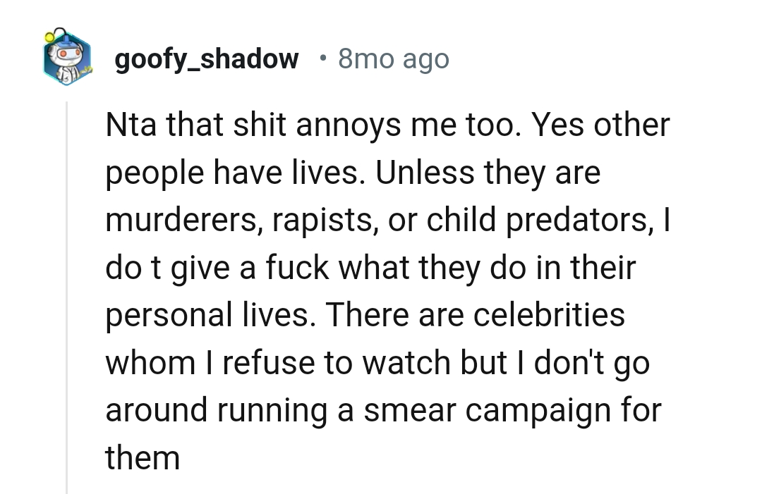 Other people have lives too.