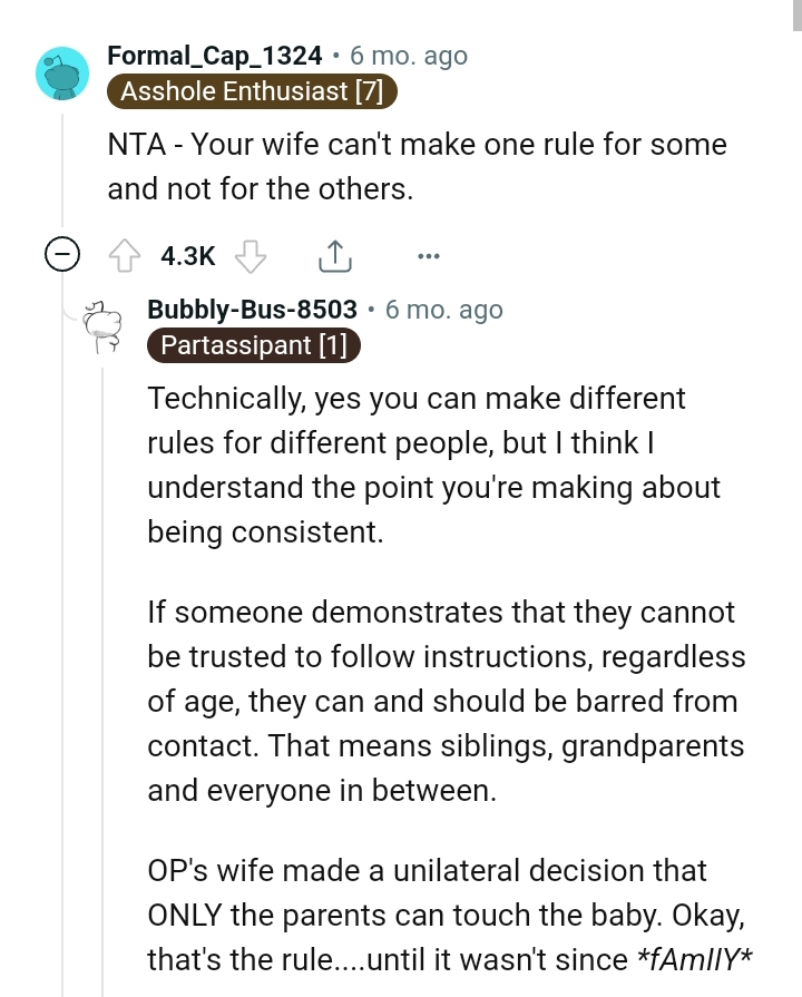 Making different rules for different people