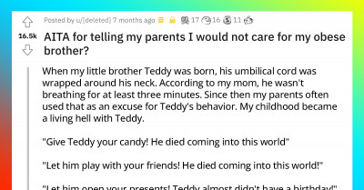 Woman Refuses To Care For Her Obese Brother; Her Reason Goes Back To When They Were Kids