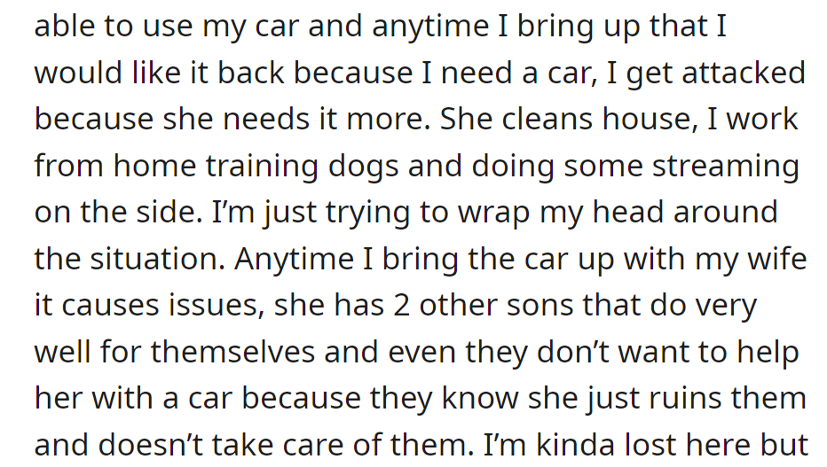 OP tries to ask for it back, but he faces resistance.