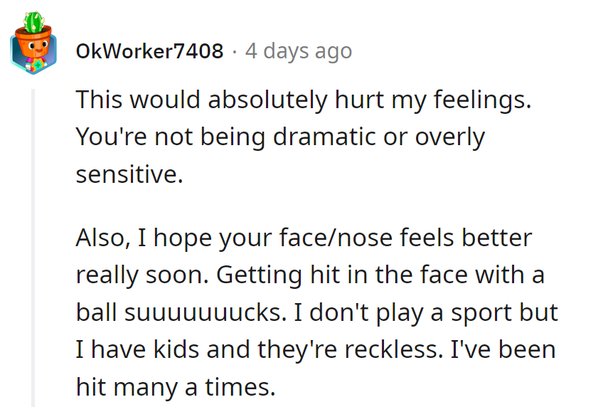 Ouch! Here's to a speedy recovery for her face.