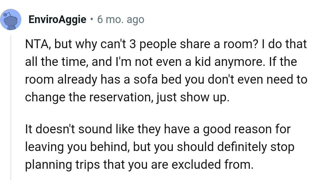 This Redditor shares a room all the time
