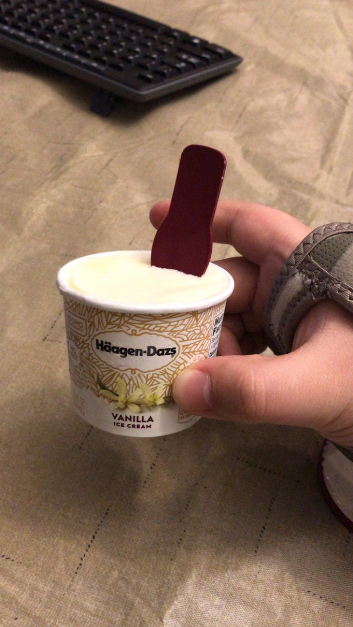 14. Ice cream tastes better when eaten with a tiny spoon
