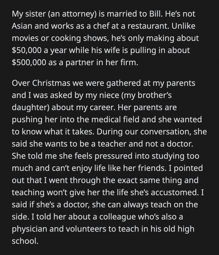 She said she feels the pressure to study too much and doesn't feel like she's enjoying her school life with friends