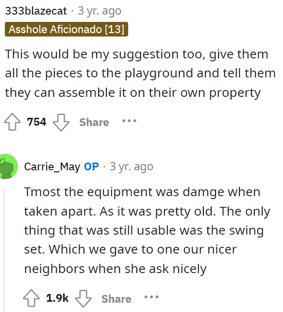 It seems like maybe kids shouldn't have been playing on that playground to begin with, as it was a safety hazard for them.