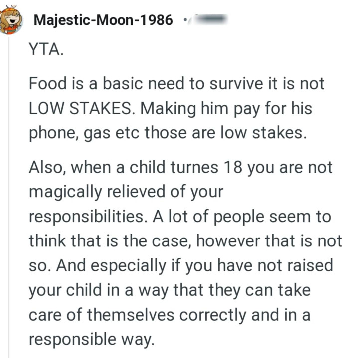 Being magically relieved of responsibilities