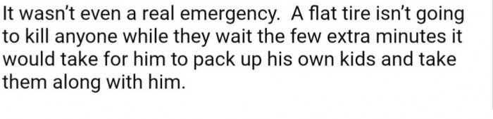 Is a flat tire an emergency?
