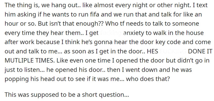 The OP can't take it anymore: