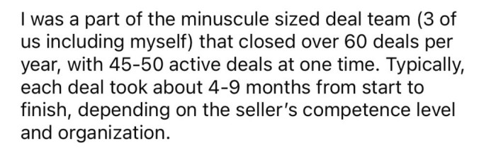 OP Was Part of a Small Team That Was Doing Great Work