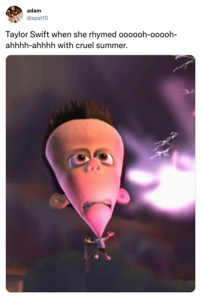 1. The rhyming with cruel summer