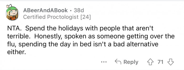 The alternative option is not that bad, either.