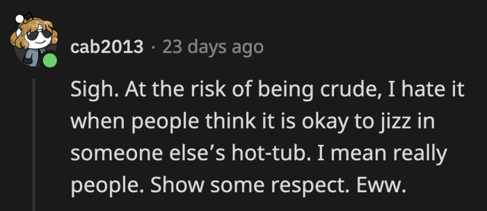 You would think OP would be the one upset over what happened