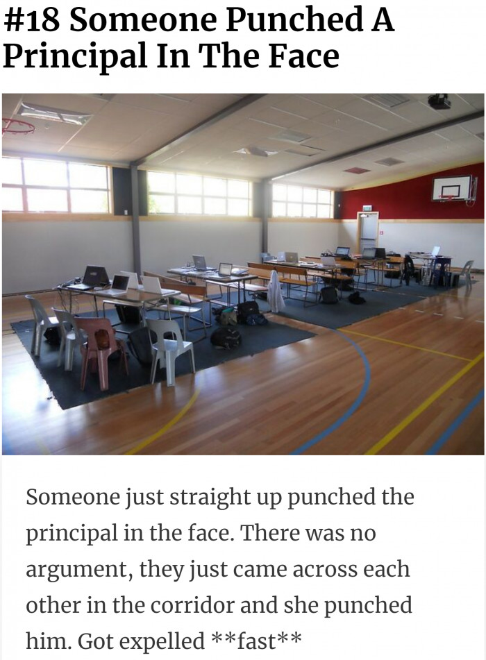 18. She intended to get expelled.