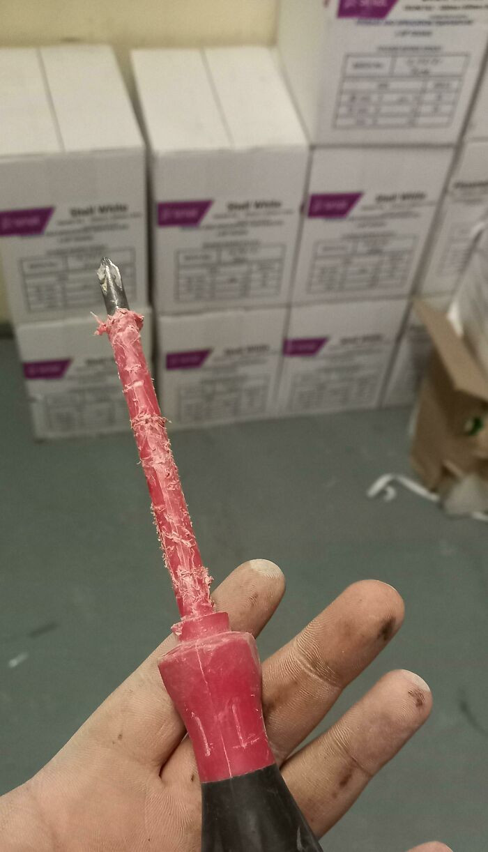 "Gave A Coworker My Screwdriver (Not The Work's) To Use For Literally A Day And This Is How It Came Back"