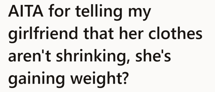 Right away, the wording signals how a casual comment turned into something far more personal.