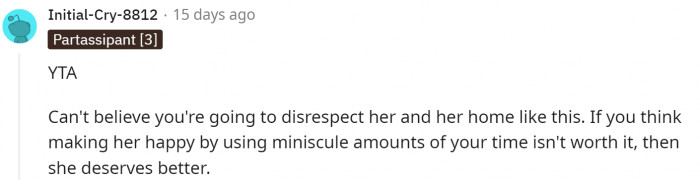 Yep, exactly, because it's not like she's asking for much.