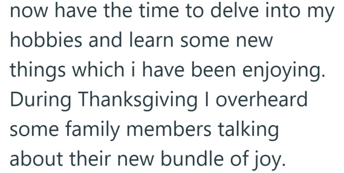 Just as they began enjoying a new season of freedom, Thanksgiving chatter introduced an unexpected complication.
