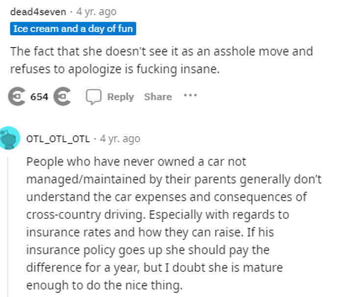 This is the part that surprises us all because we're not sure how she didn't know that this wasn't going to be acceptable.