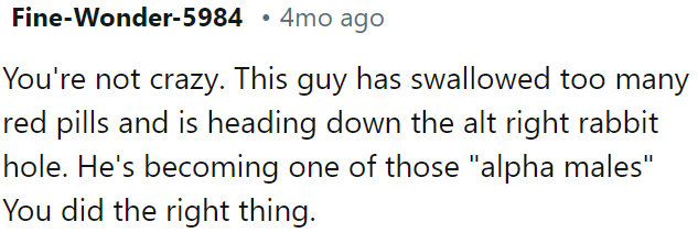 OP made the right decision.