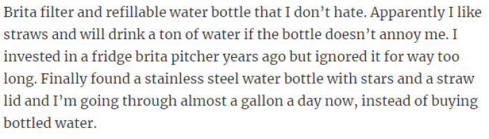 12. Brita filter and refillable water bottle